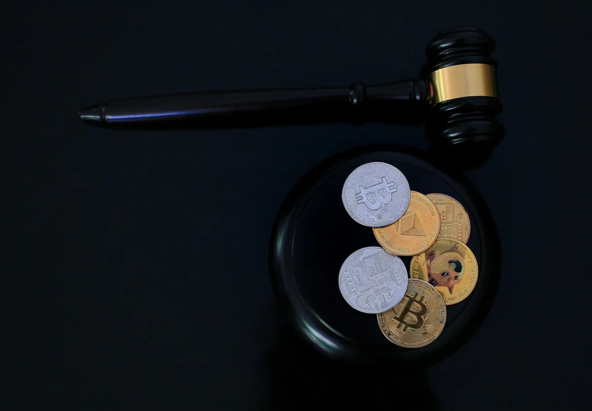 Legal gavel and law books representing Australian cryptocurrency regulation